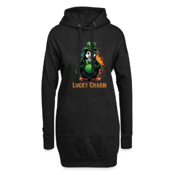 Lucky Charm Penguin St. Patty - Hoodie-Kleid - Schwarz - Vorne