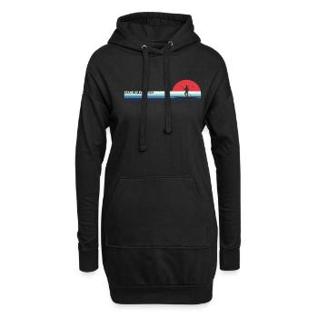 Retro Stand Up Paddler Stand-Up Paddle Sports nautiques - Sweat-shirt à capuche long Femme - noir - Devant