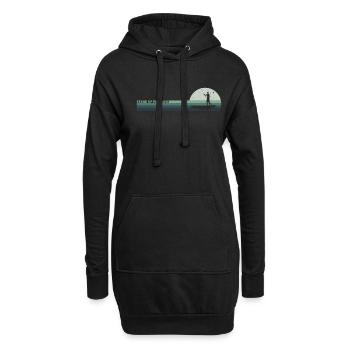 Retro Stand Up Paddler Stand-Up Paddle Sports nautiques - Sweat-shirt à capuche long Femme - noir - Devant