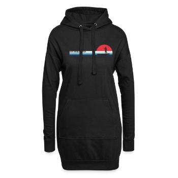 Retro Stand Up Paddler Stand-Up Paddle Sports nautiques - Sweat-shirt à capuche long Femme - noir - Devant