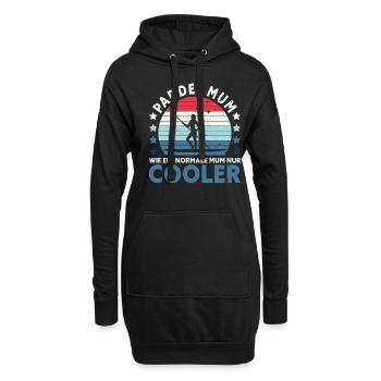 Retro Paddle Mom comme une maman normale seulement glacière - Sweat-shirt à capuche long Femme - noir - Devant