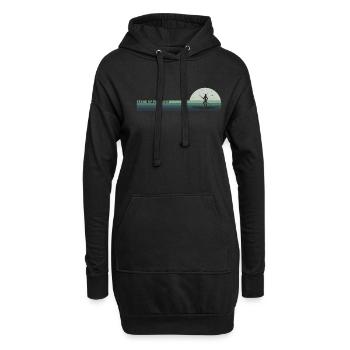 Retro Stand Up Paddler Stand-Up Paddle Sports nautiques - Sweat-shirt à capuche long Femme - noir - Devant