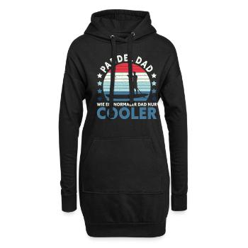 Rétro Paddle papa comme un papa normal seulement cool - Sweat-shirt à capuche long Femme - noir - Devant