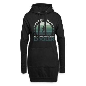 Retro Paddle Mom comme une maman normale seulement glacière - Sweat-shirt à capuche long Femme - noir - Devant
