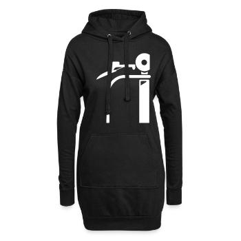 Scooter Roller Tretroller Geschenk - Hoodie-Kleid - Schwarz - Vorne