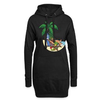 Irish Relaxing Shamrock Saint Patrick Day - Hoodie-Kleid - Schwarz - Vorne