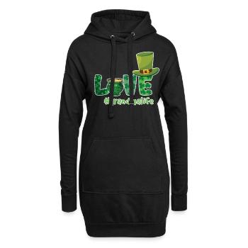Shamrock Love Grandma Saint Patrick Day - Hoodie-Kleid - Schwarz - Vorne