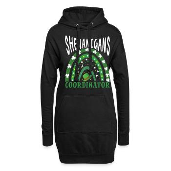 Shenanigans Coordinator Shamrock Saint Patricks - Hoodie-Kleid - Schwarz - Vorne