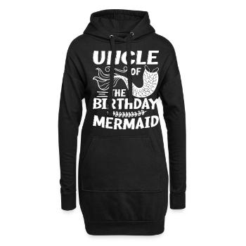 Vêtements de famille Birthday Mermaid - Sweat-shirt à capuche long Femme - noir - Devant