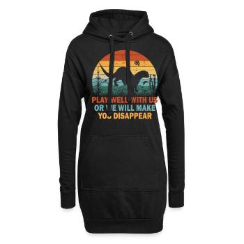 Fischotter Tier River Otter Im Freien Natur - Hoodie-Kleid - Schwarz - Vorne