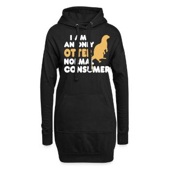 Fischotter Tier River Otter Im Freien Natur - Hoodie-Kleid - Schwarz - Vorne