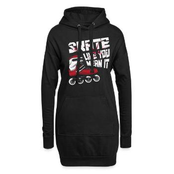 Inlineskating Inlineskater Geschenk - Hoodie-Kleid - Schwarz - Vorne