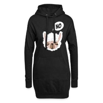 Non, je n’ai pas à le faire! - Lama - Dire - Sweat-shirt à capuche long Femme - noir - Devant