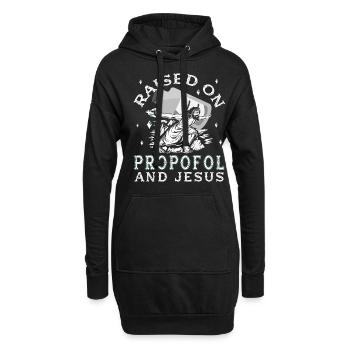 Médecine -Propofol Jesus Anesthesiology - Sweat-shirt à capuche long Femme - noir - Devant