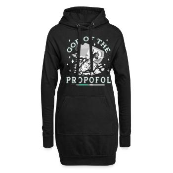 Médecine -Propofol Jesus Anesthesiology - Sweat-shirt à capuche long Femme - noir - Devant