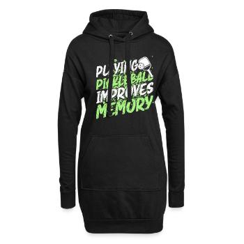 Pickleball Spielen Verbessert Memory Dink Player - Hoodie-Kleid - Schwarz - Vorne