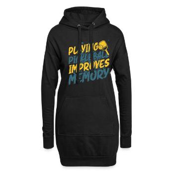 Pickleball Spielen Verbessert Memory Dink Player - Hoodie-Kleid - Schwarz - Vorne