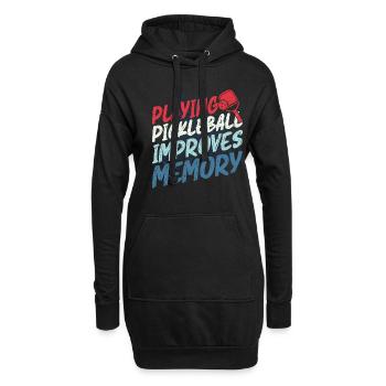 Pickleball Spielen Verbessert Memory Dink Player - Hoodie-Kleid - Schwarz - Vorne