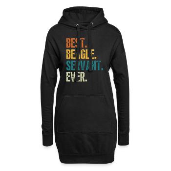 MEILLEUR SERVITEUR BEAGLE DE TOUS LES TEMPS - Sweat-shirt à capuche long Femme - noir - Devant