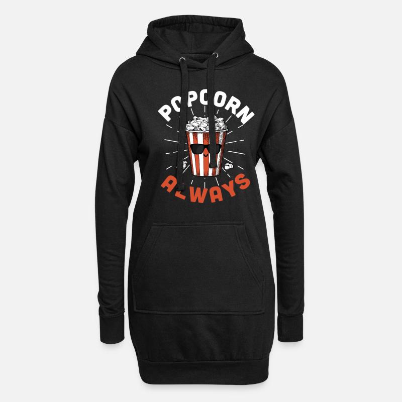 Popcorn - Hoodie-Kleid - Schwarz
