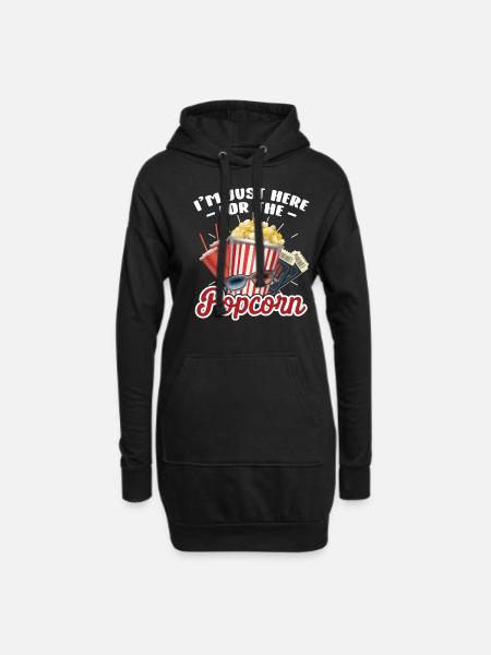 Popcorn - Hoodie-Kleid - Schwarz