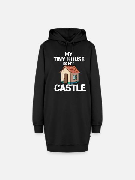 Tiny House - Hoodie-Kleid - Schwarz