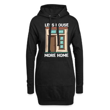 Tiny House - Hoodie-Kleid - Schwarz - Vorne