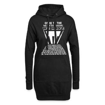 Mathe Seite März Mathe Urlaub Mathematik Funny Pi - Hoodie-Kleid - Schwarz - Vorne