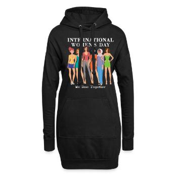 International Womens Day Rise Feminism - Hoodie Dress - black - Front
