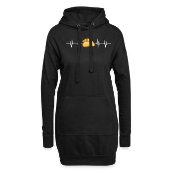 Ail Ail Pain Pain Cadeau alimentaire - Sweat-shirt à capuche long Femme - noir - Devant