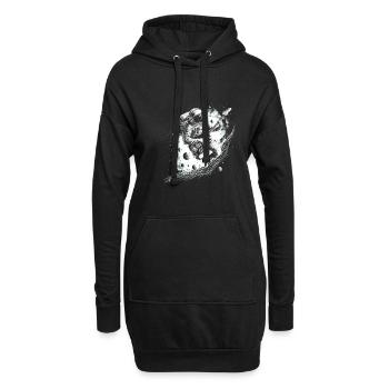 Astronaut Guitar Player - Hoodie-Kleid - Schwarz - Vorne