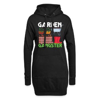 Garten Gangster Pflanzen Bauer Hobbygärtner - Hoodie-Kleid - Schwarz - Vorne