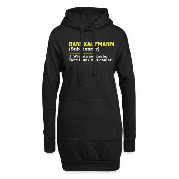 Bankkaufmann - Hoodie-Kleid - Schwarz - Vorne