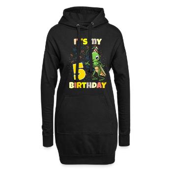 C’est ma sauterelle de 5ème anniversaire - Sweat-shirt à capuche long Femme - noir - Devant