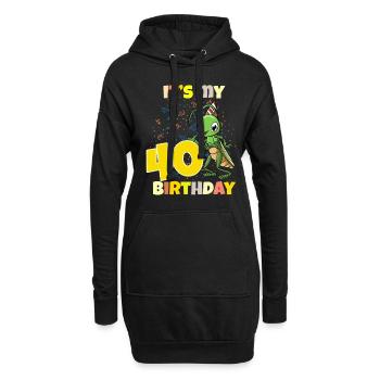 C’est mon 40e anniversaire Grasshopper - Sweat-shirt à capuche long Femme - noir - Devant