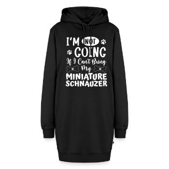 Zwergschnauzer - Hoodie-Kleid - Schwarz - Vorne