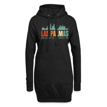 Las Palmas - Hoodie-Kleid - Schwarz - Vorne