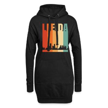 Lérida - Sweat-shirt à capuche long Femme - noir - Devant