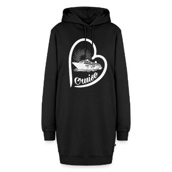 Kreuzfahrt - Hoodie-Kleid - Schwarz - Vorne
