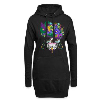 Mardi Gras Costume Fleur Sucre El Dia De Los - Sweat-shirt à capuche long Femme - noir - Devant