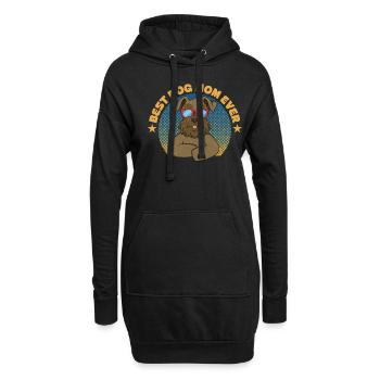 Zwergschnauzer - Hoodie-Kleid - Schwarz - Vorne