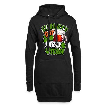 St Patrick’s Day - Party Team - Shamrock - Sweat-shirt à capuche long Femme - noir - Devant
