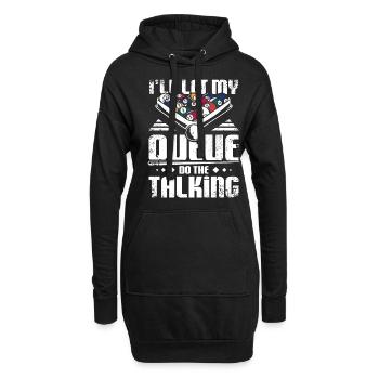 I'll let my billard queue the talking - Hoodie-Kleid - Schwarz - Vorne