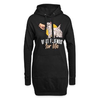 Terrier des Highlands de l’Ouest - Sweat-shirt à capuche long Femme - noir - Devant