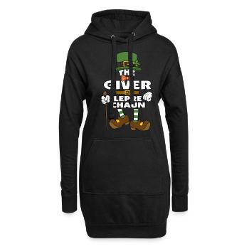 Le lutin donateur de la Saint-Patrick - Sweat-shirt à capuche long Femme - noir - Devant