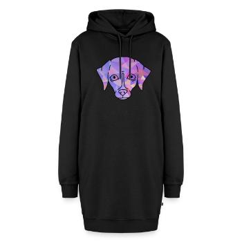 Whippet - Hoodie-Kleid - Schwarz - Vorne