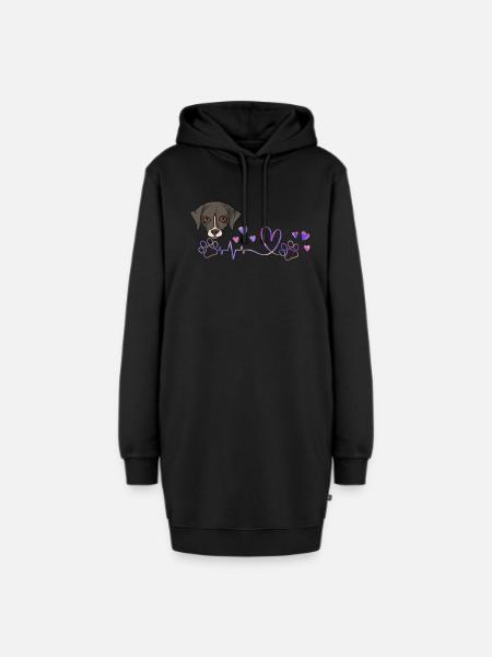 Whippet - Hoodie-Kleid - Schwarz