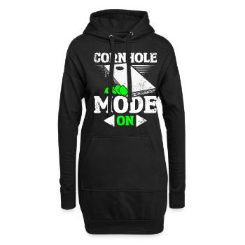 Mode Cornhole activé - Sweat-shirt à capuche long Femme - noir - Devant
