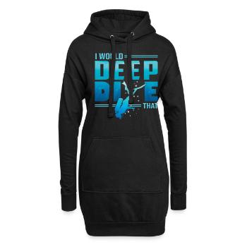 Plongée profonde Freedive DeepDive - Sweat-shirt à capuche long Femme - noir - Devant