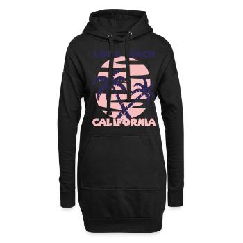 Vacances en famille Californie Long Beach Palm Beach - Sweat-shirt à capuche long Femme - noir - Devant